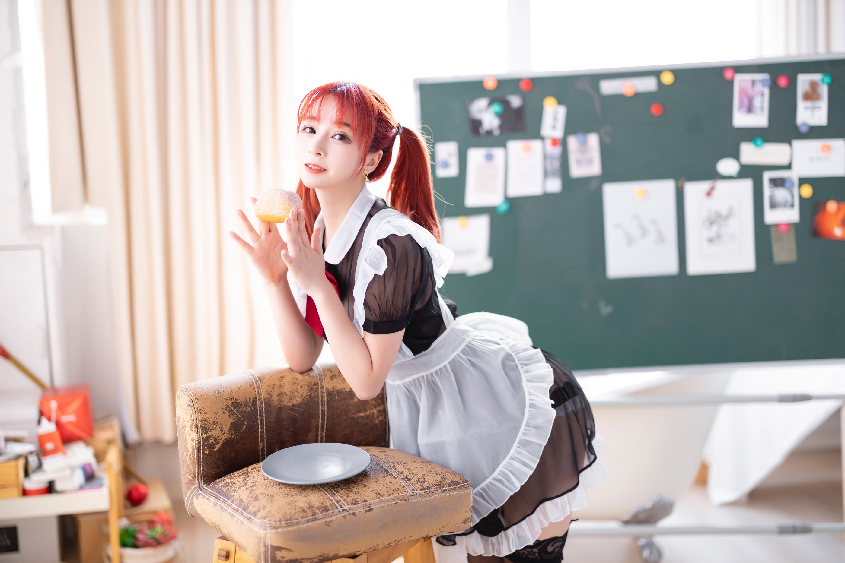 图片[1]-叉子宝宝 – NO.004 双马尾透明女仆 [43P]-XikXak